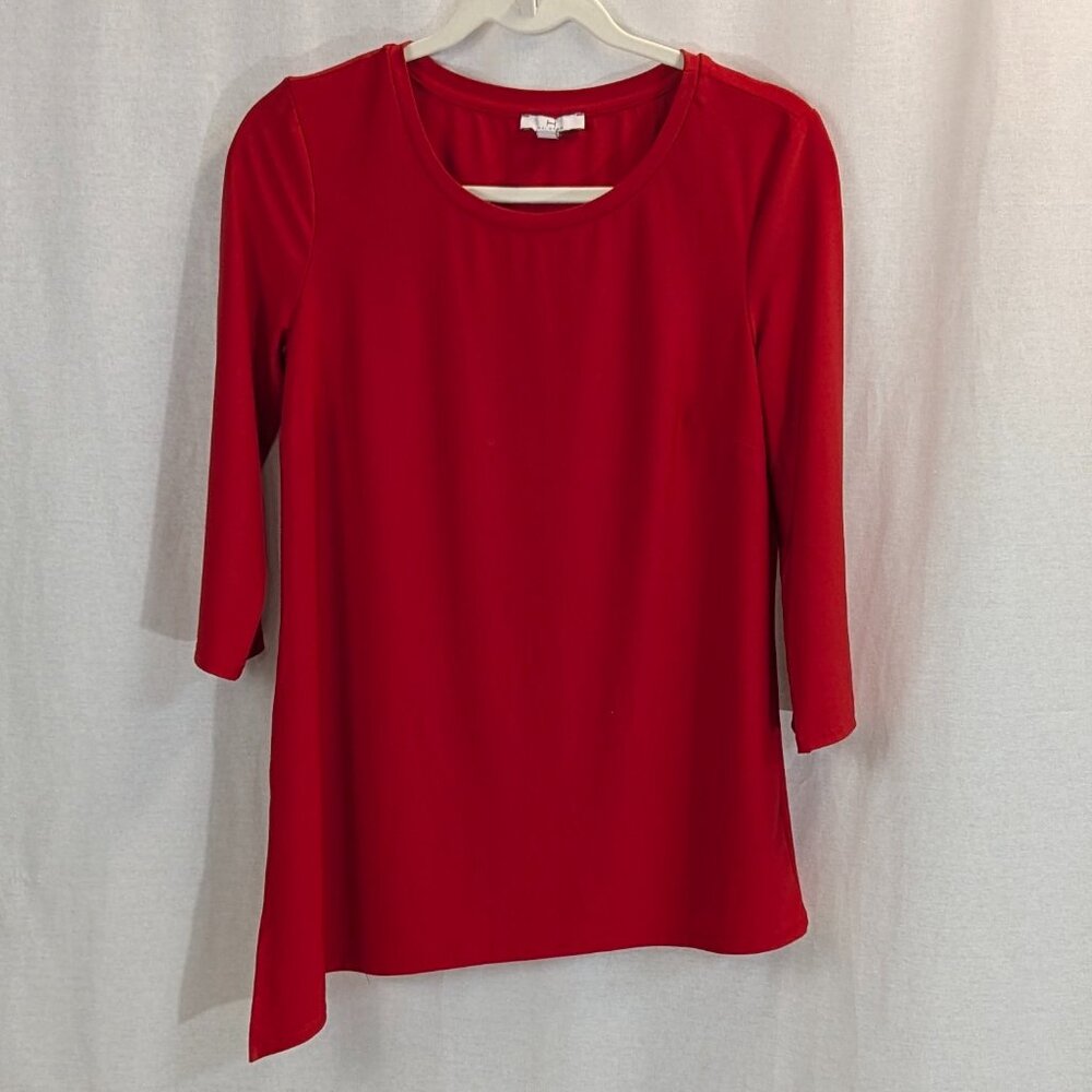 Halston Size Small Red Asymmetrical Tunic